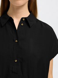 MINI SHIRT DRESS, Black, highres