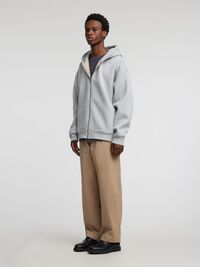 HETTE SWEATSHIRT MED GLIDELÅS, Grey Melange, highres