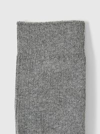 COTTON BLEND SOCKS, Medium Grey Melange, highres