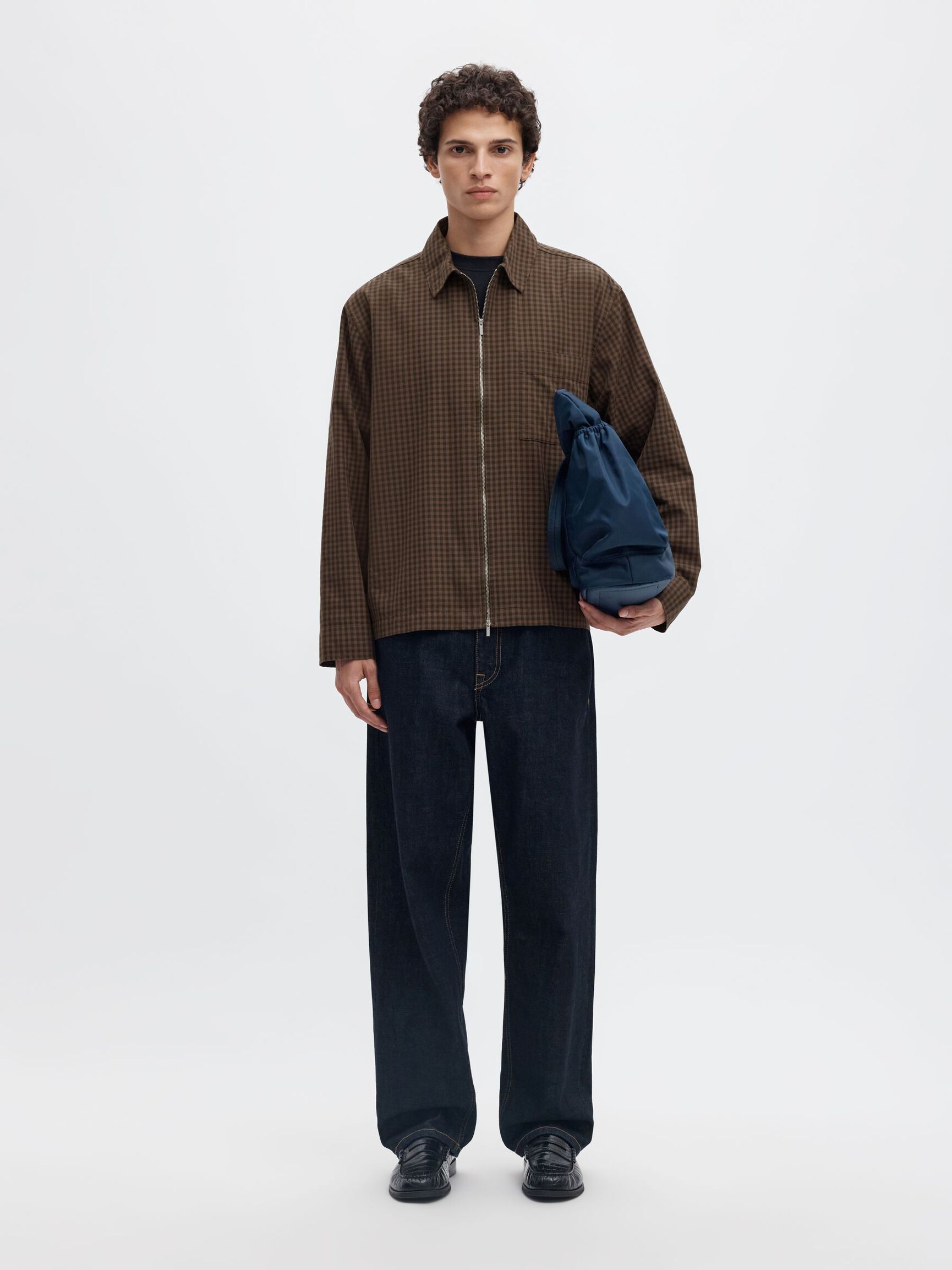 RELAXED FIT OVERSHIRT, Chocolate Chip, highres