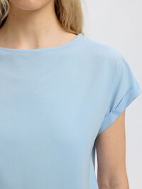 BOATNECK T-SHIRT, Cashmere Blue, highres