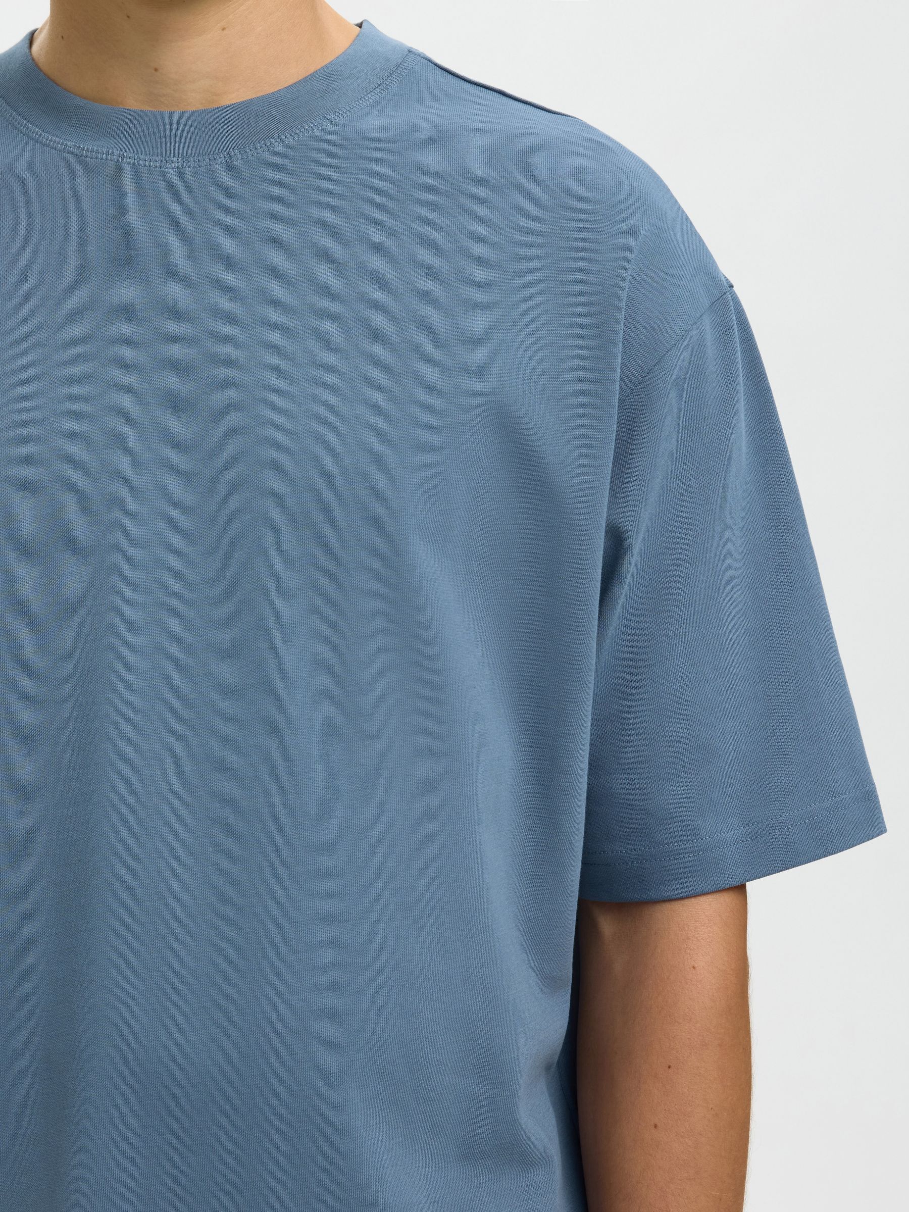 100% BAUMWOLL T-SHIRT MIT RUNDHALSAUSSCHNITT, Blue Mirage, highres