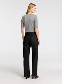 GLIMMER STRIKKET TOP, Medium Grey Melange, highres