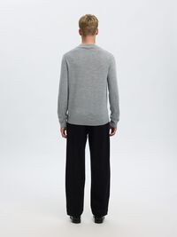 SWETER Z PÓŁGOLFEM, Medium Grey Melange, highres