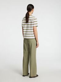 STRIPED BOXY FIT T-SHIRT, Vetiver, highres