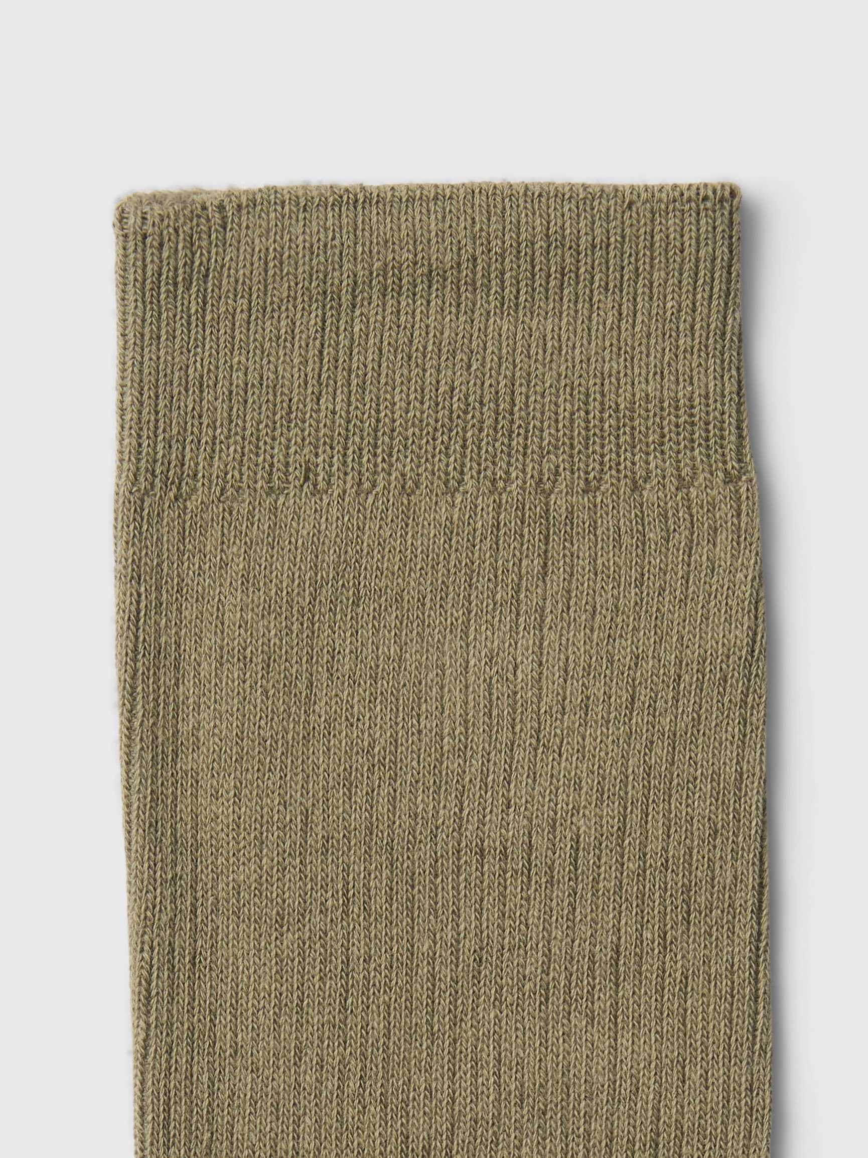 COTTON BLEND SOCKS, Deep Lichen Green, highres