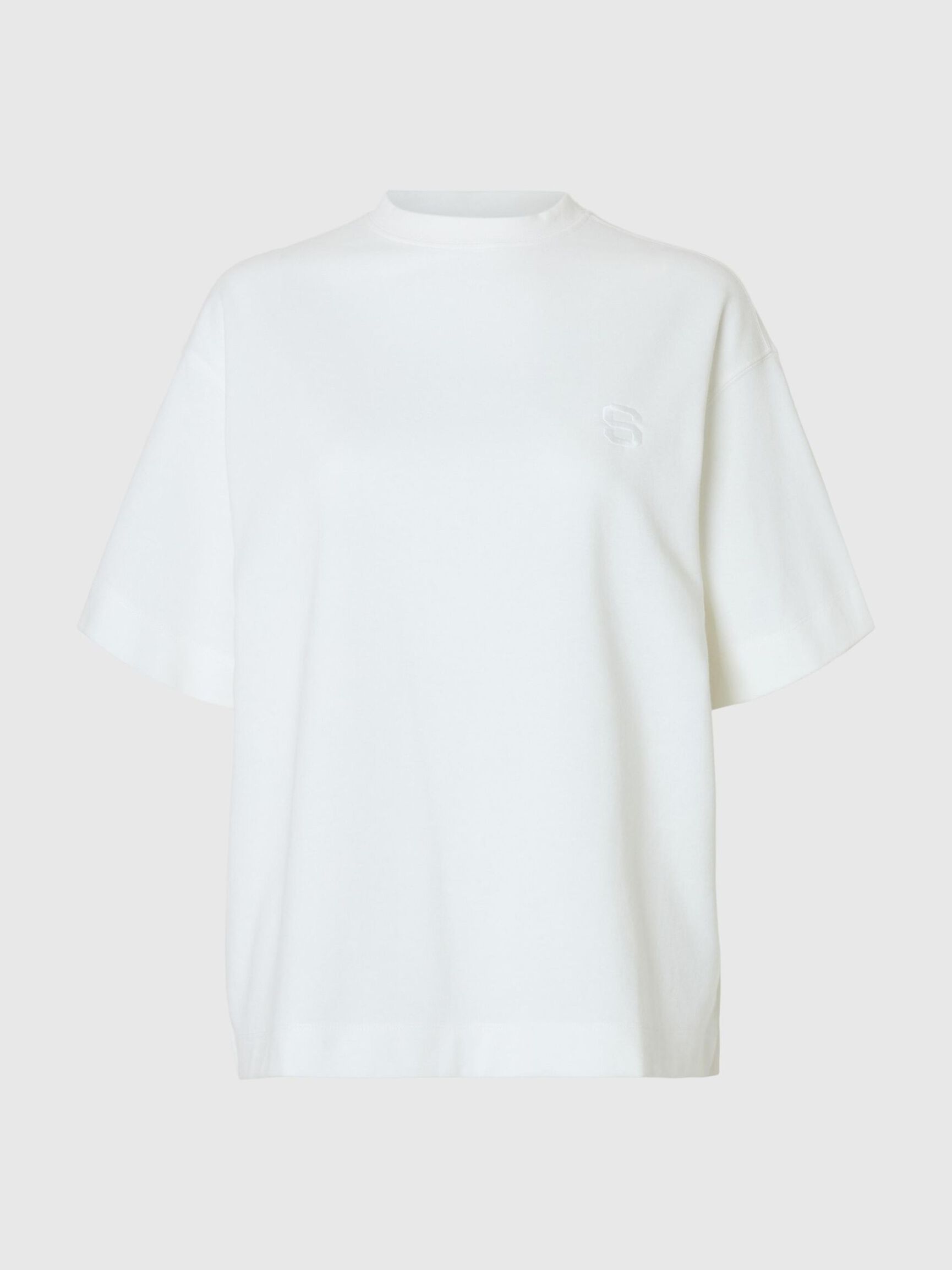 RELAXED FIT BORDURING T-SHIRT, Egret, highres