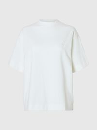 RELAXED FIT BORDURING T-SHIRT, Egret, highres