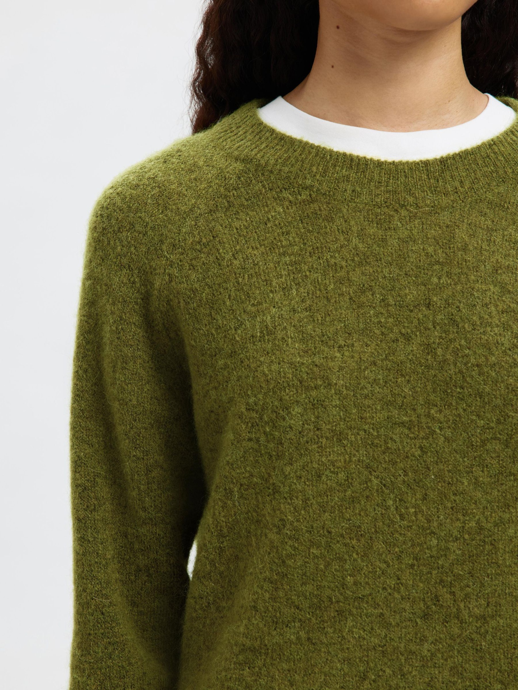 WOOL BLEND JUMPER, Cardamom Seed, highres