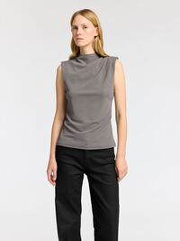 GLIMMER TOP UDEN ÆRMER, Grey, highres