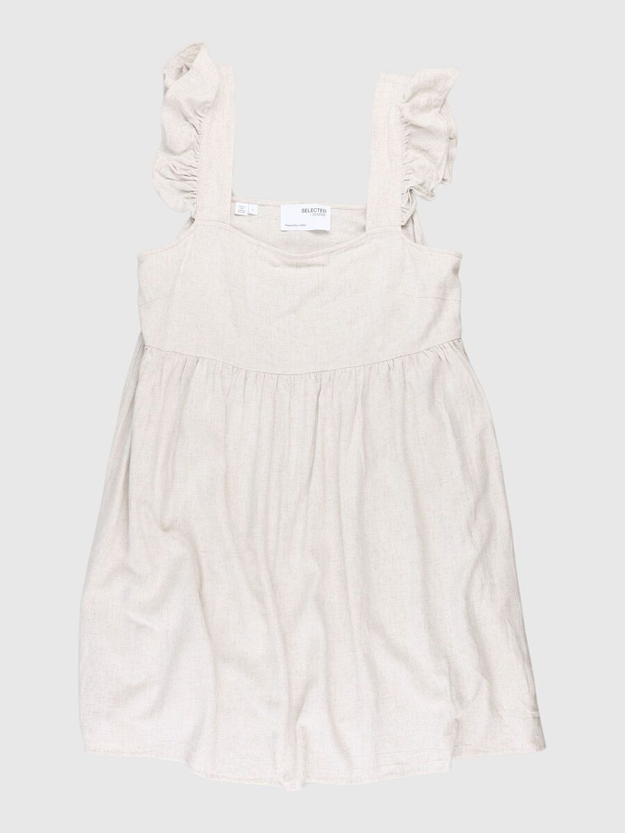Selected SLEEVELESS MINI DRESS, Sandshell, highres - 80000429_Sandshell_001.jpg
