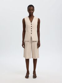 LEINENMIX BERMUDASHORTS, White Pepper, highres