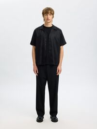 PRINTED SHORT SLEEVED SHIRT, Black, highres