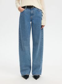 HIGH WAIST WIDE FIT JEANS, Light Blue Denim, highres