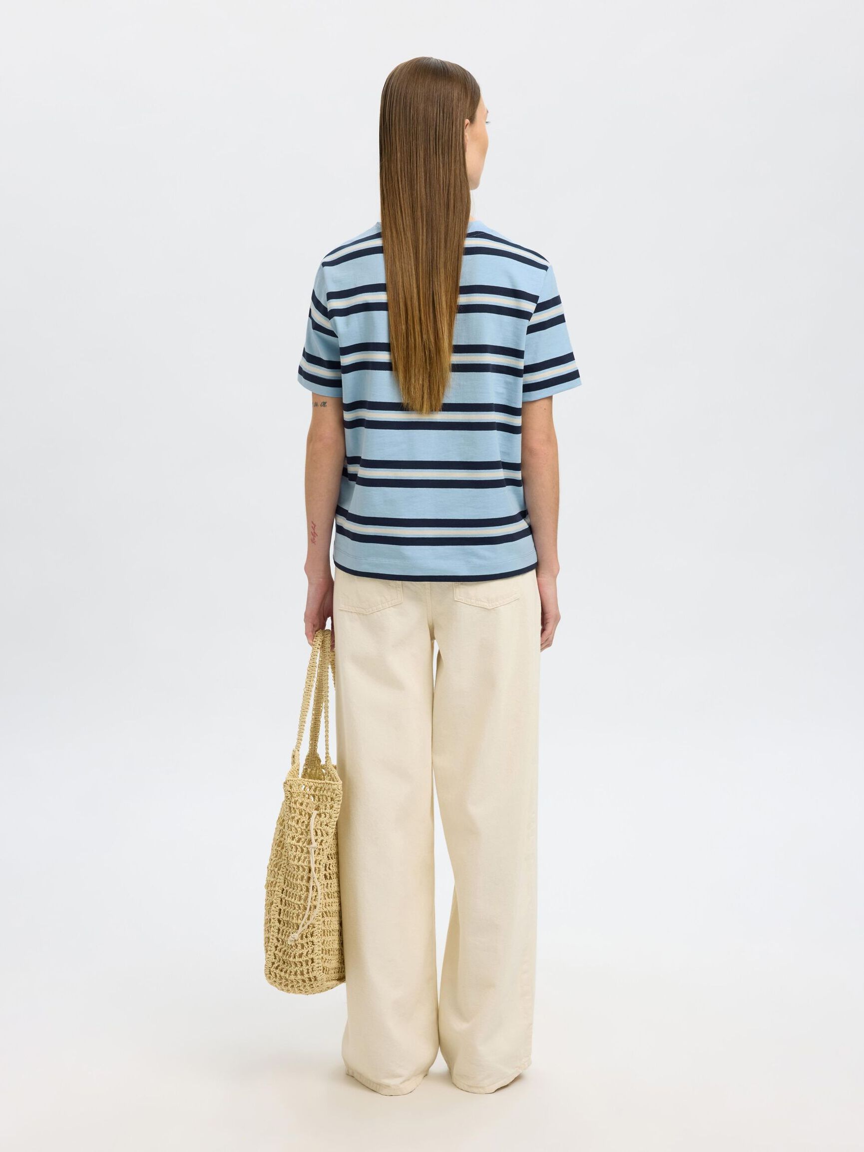 BOXY FIT T-SHIRT, Cashmere Blue, highres