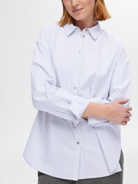 OVERSIZED BAUMWOLL HEMD, Bright White, highres