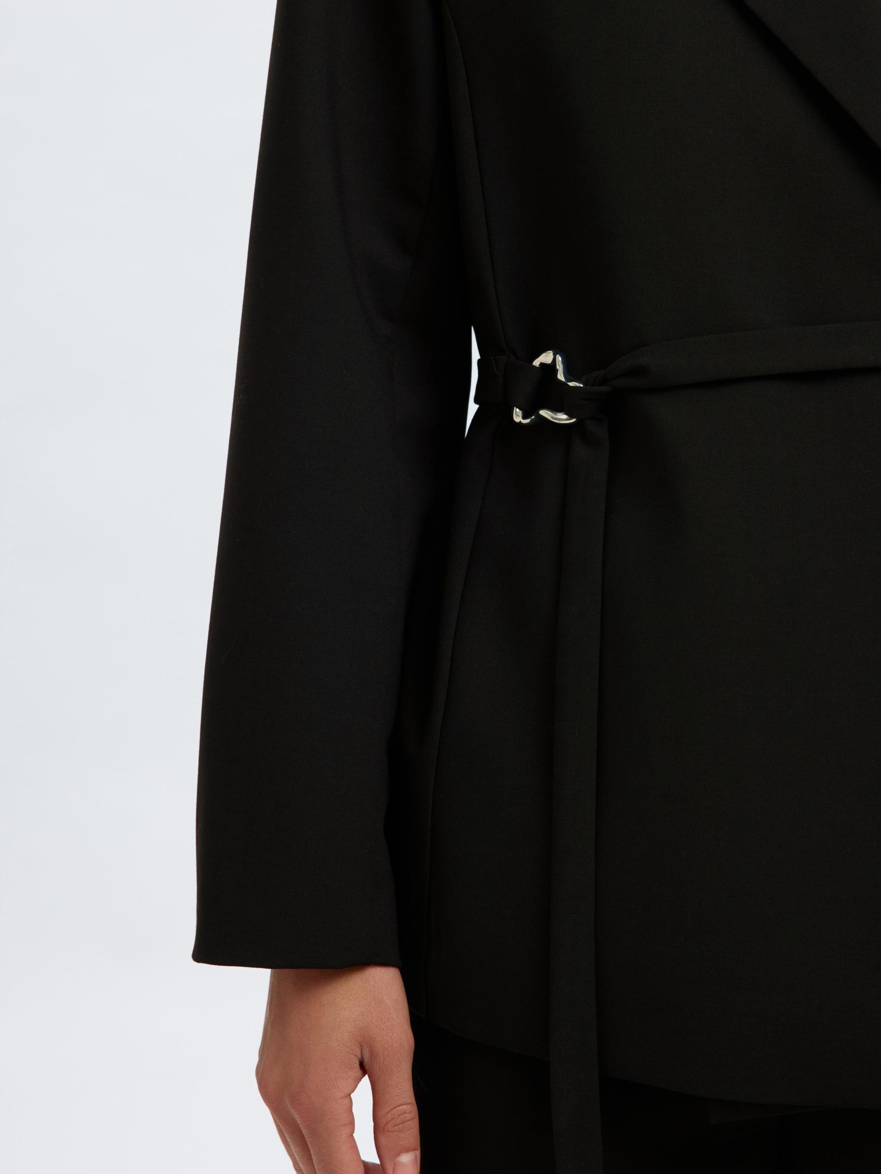 BELTED OVERSIZED BLAZER, Black, highres