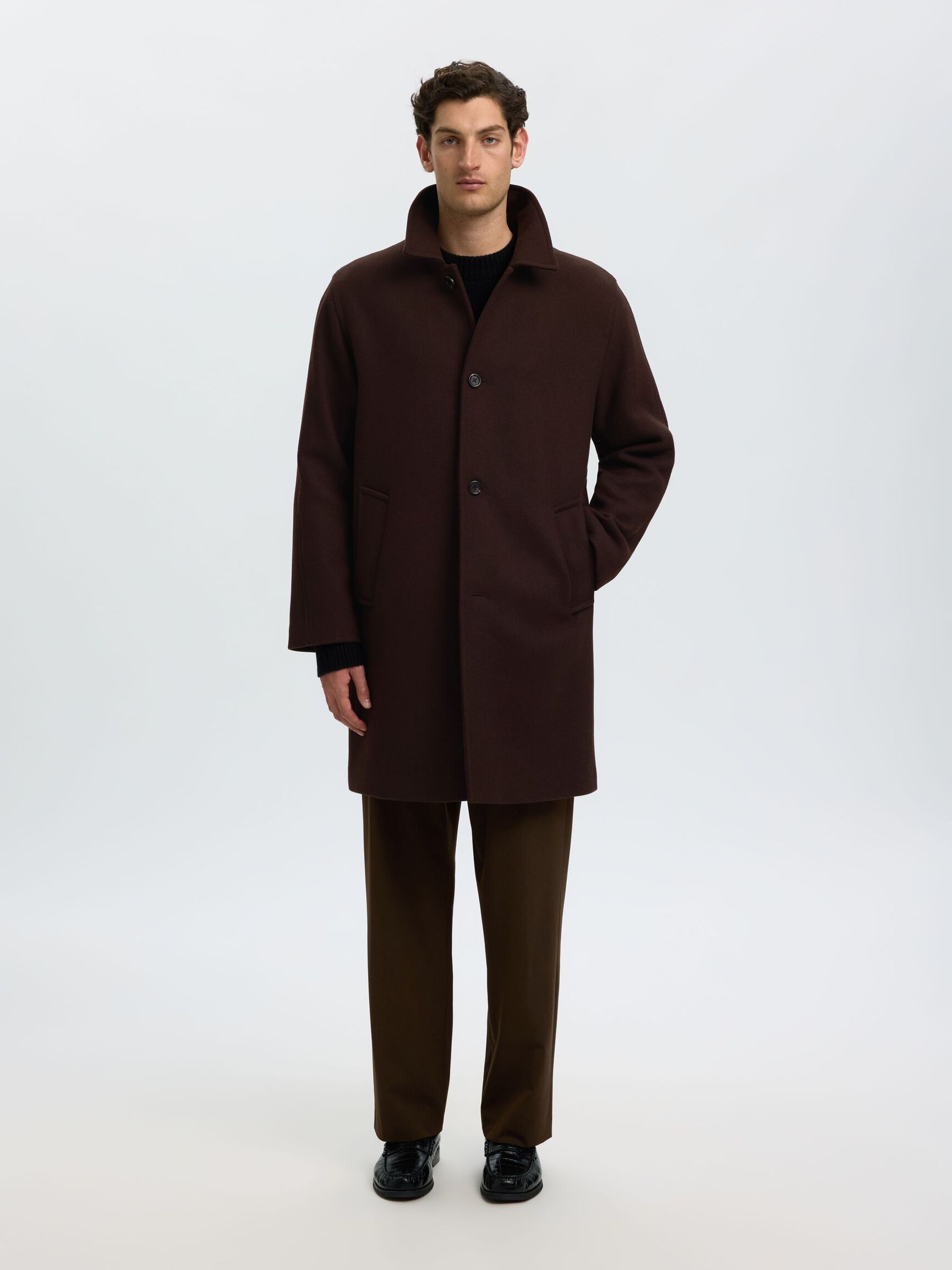 WOOL BLEND COAT, Delicioso, highres