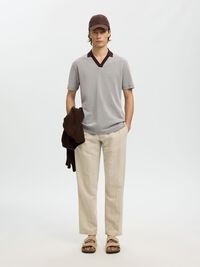 KORTE MOUWEN POLO, Bracken, highres