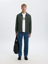 VISCOSE BLEND CARDIGAN, Deep Forest, highres