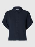 Selected CROPPED SHORT SLEEVED SHIRT, Dark Sapphire, highres - 16093937_DarkSapphire_001.jpg