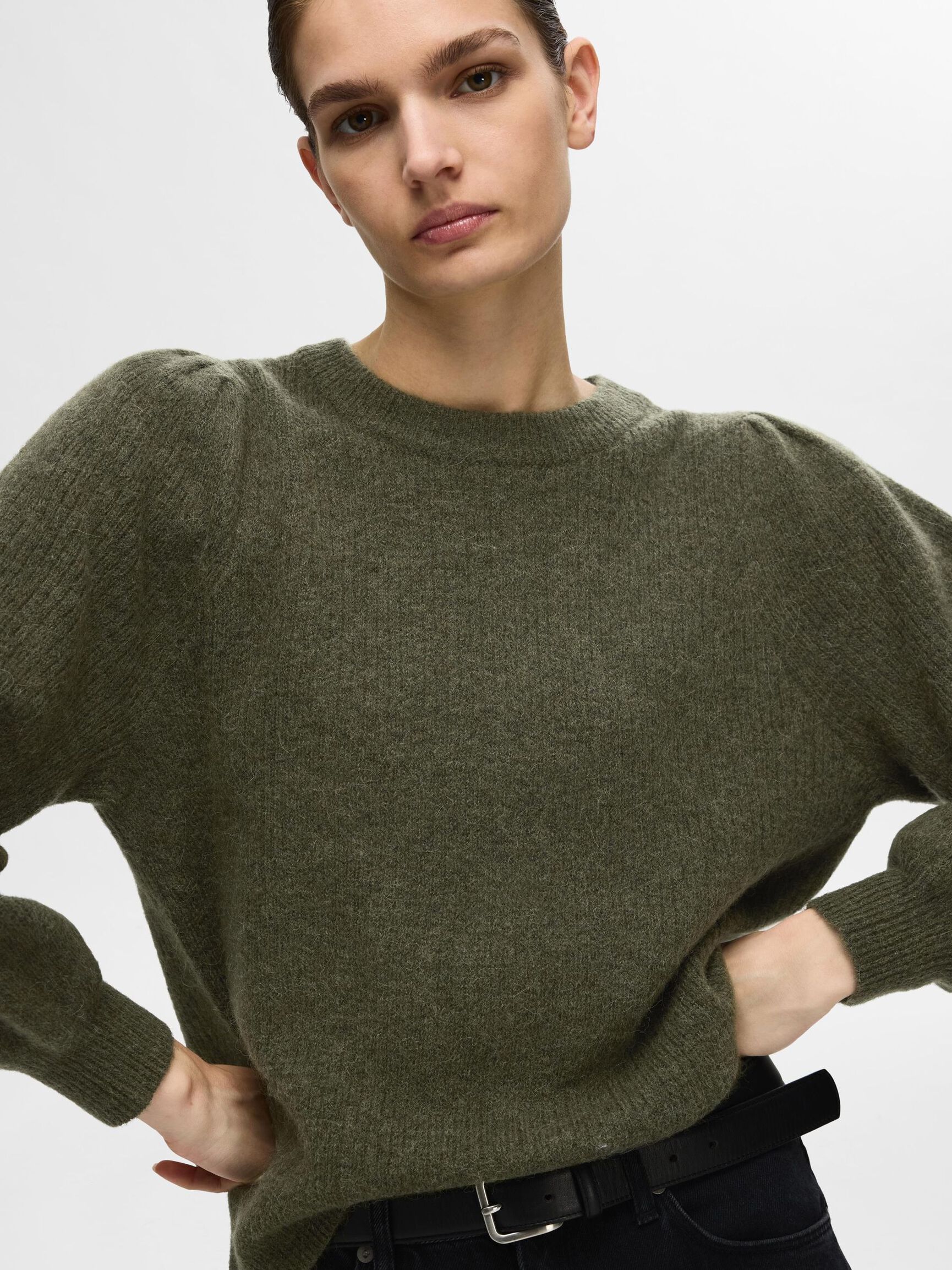 WOOL BLEND KNITTED JUMPER, Kalamata, highres