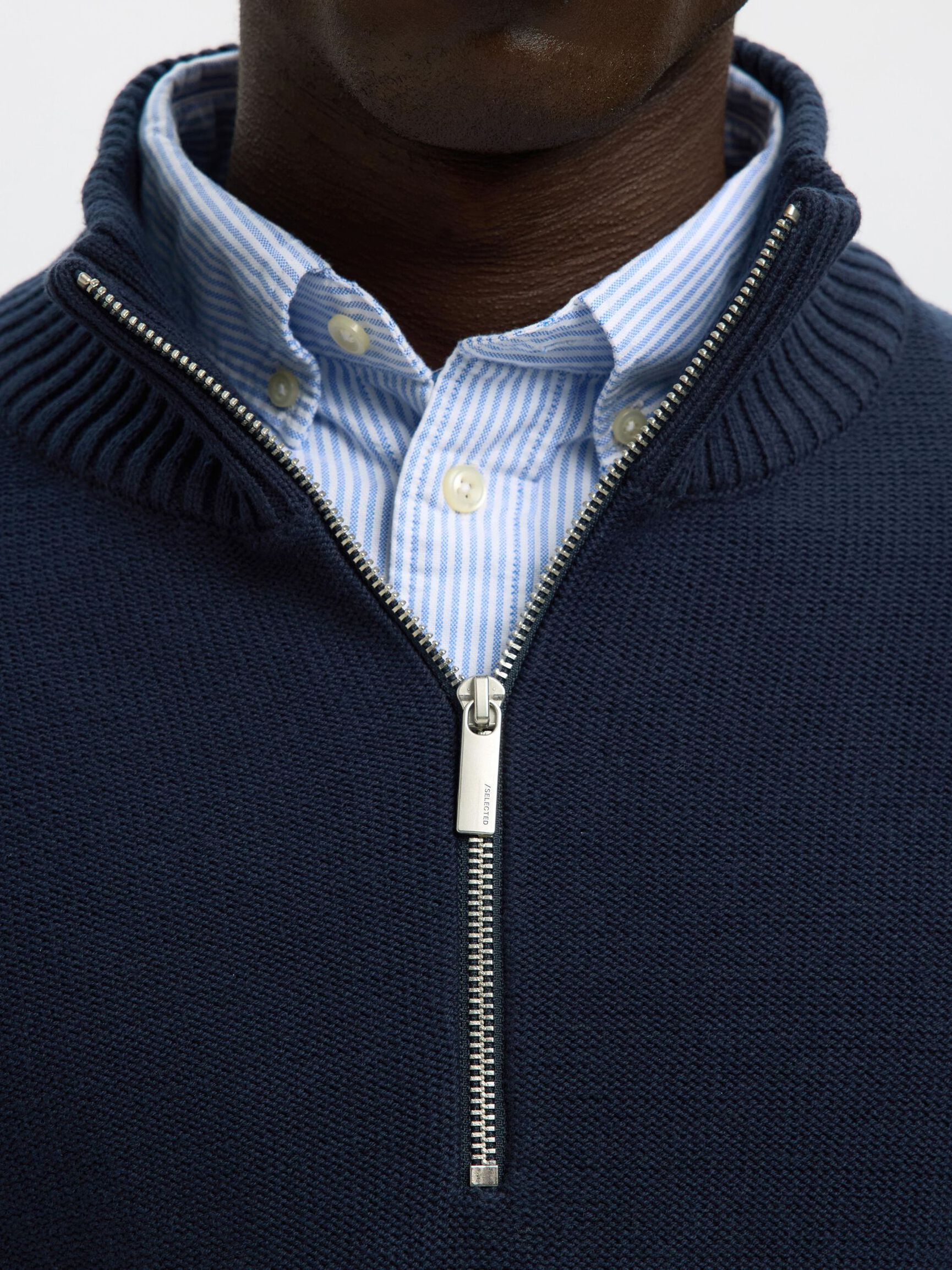 HALF-ZIP PULLOVER, Sky Captain, highres