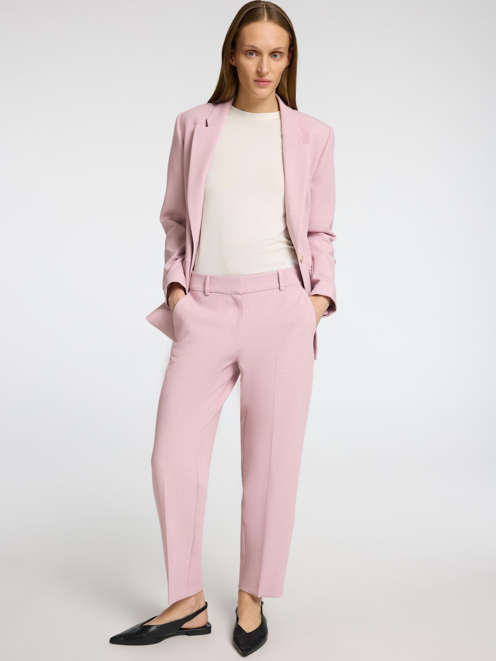 CROP PANTALON À COUPE EFFILÉE, Bleached Mauve, highres