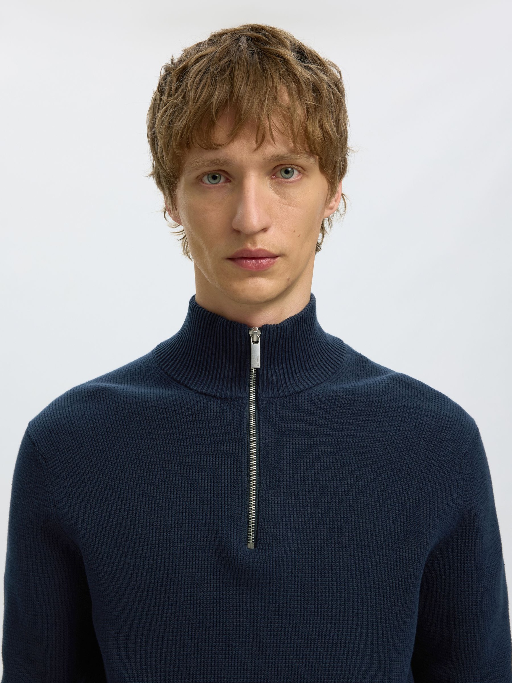 HALF-ZIP JUMPER, Sky Captain, highres