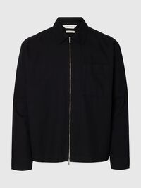 RELAXED FIT OVERSHIRT, Black, highres