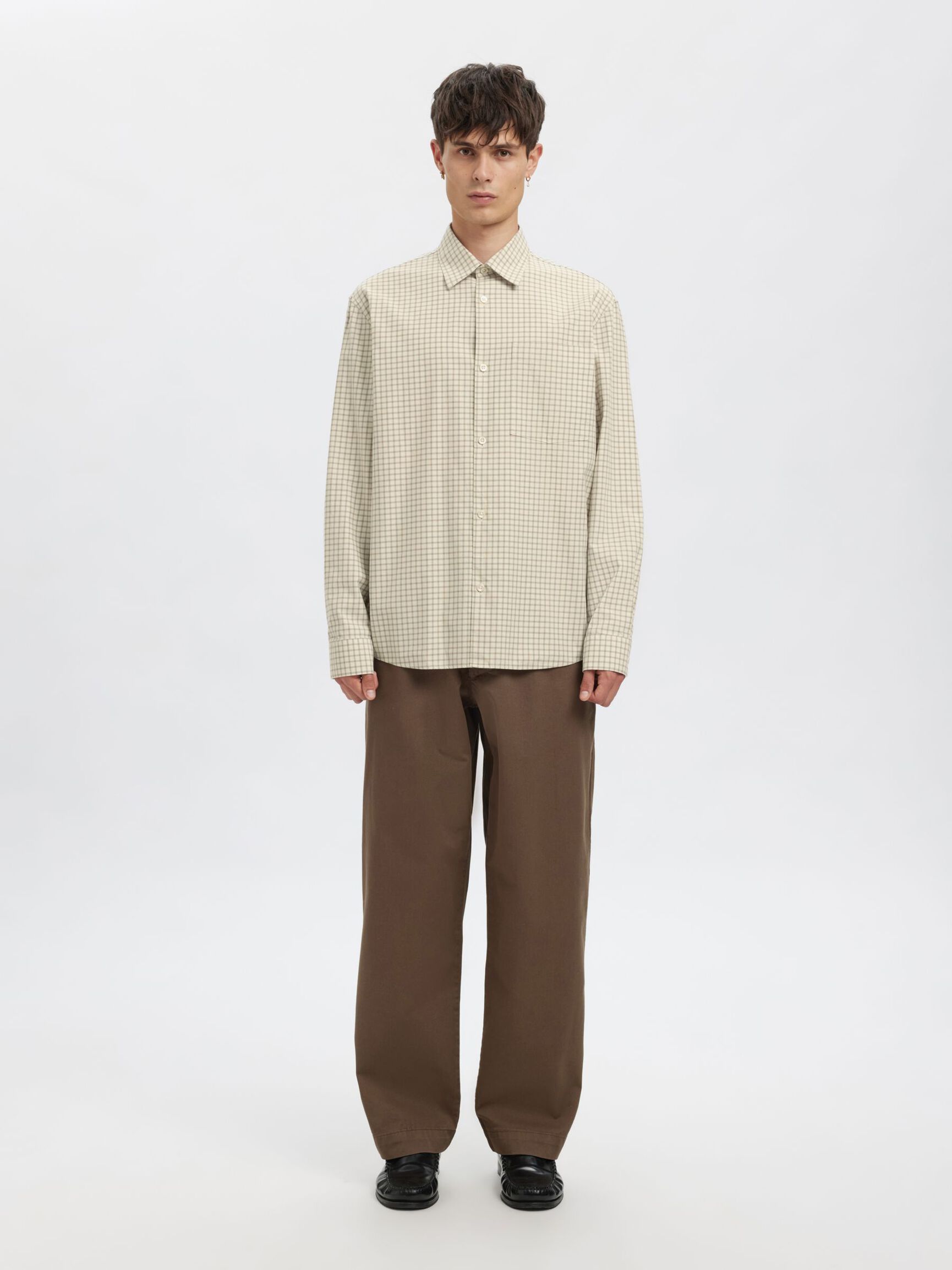 RELAXED FIT SHIRT, Silver Birch, highres