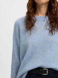 WOOL BLEND JUMPER, Cashmere Blue, highres