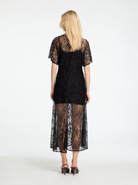 SPITZEN MIDIKLEID, Black, highres