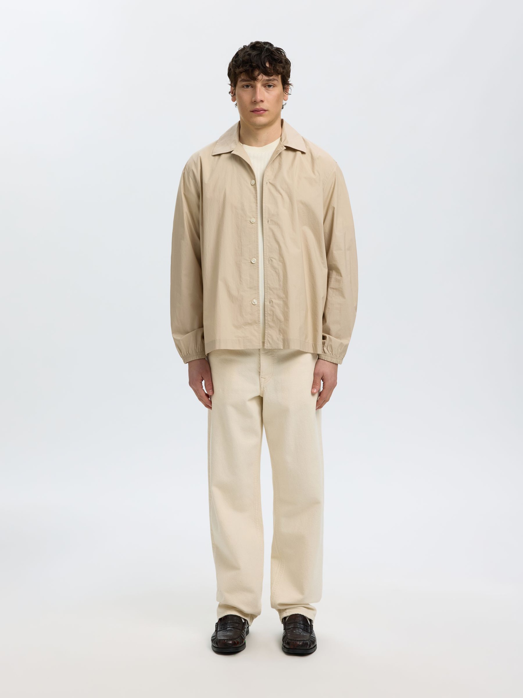 COUPE DÉCONTRACTÉE EN COTON SURCHEMISE, Pure Cashmere, highres