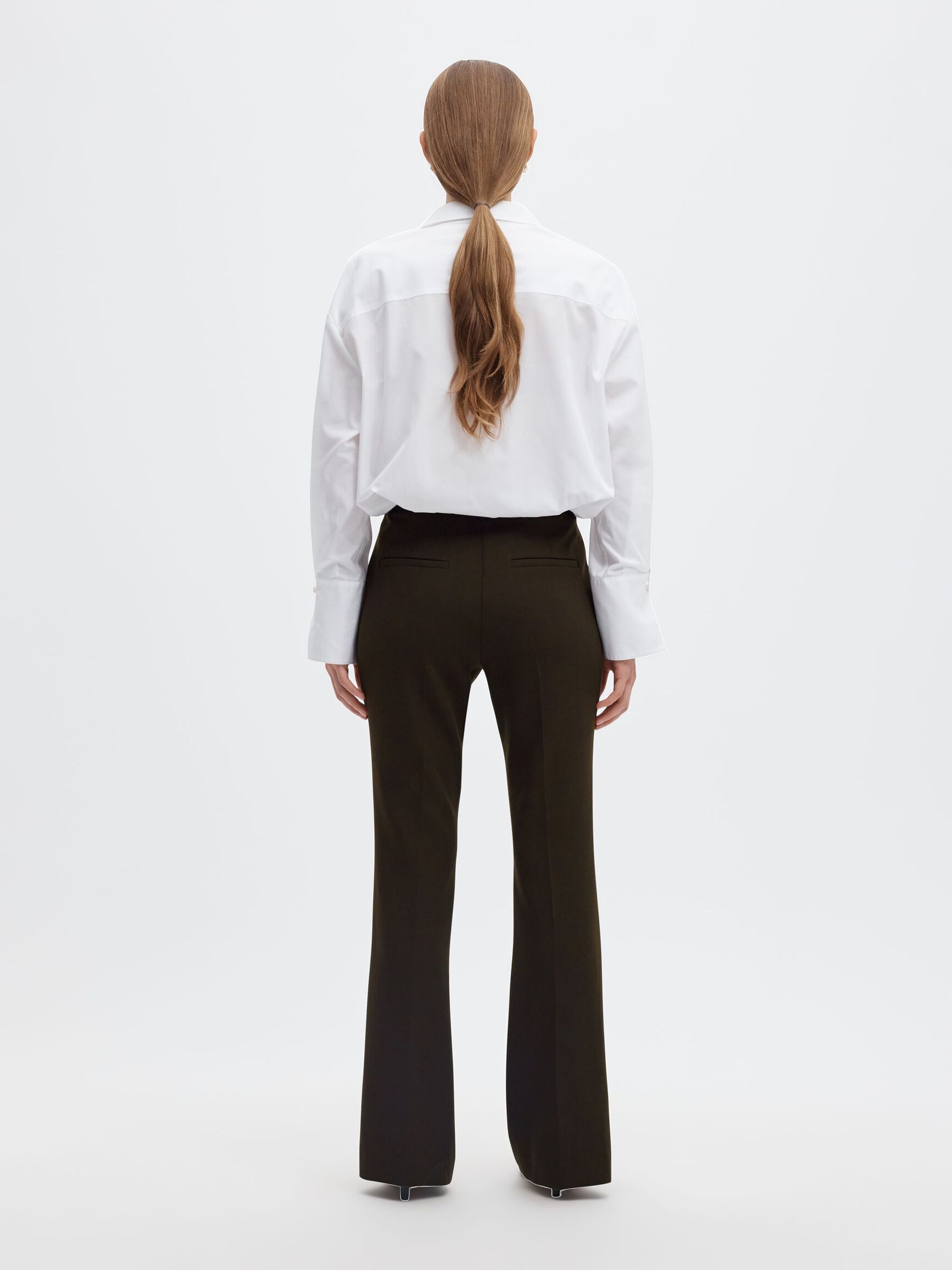 SLIM FIT FLARED TROUSERS, Delicioso, highres