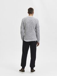 RUNDHALSAUSSCHNITT STRICKPULLOVER, Marshmallow, highres