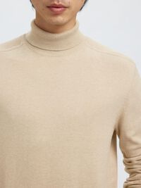 MANCHES LONGUES ET COL ROULÉ PULLOVER, Oatmeal, highres