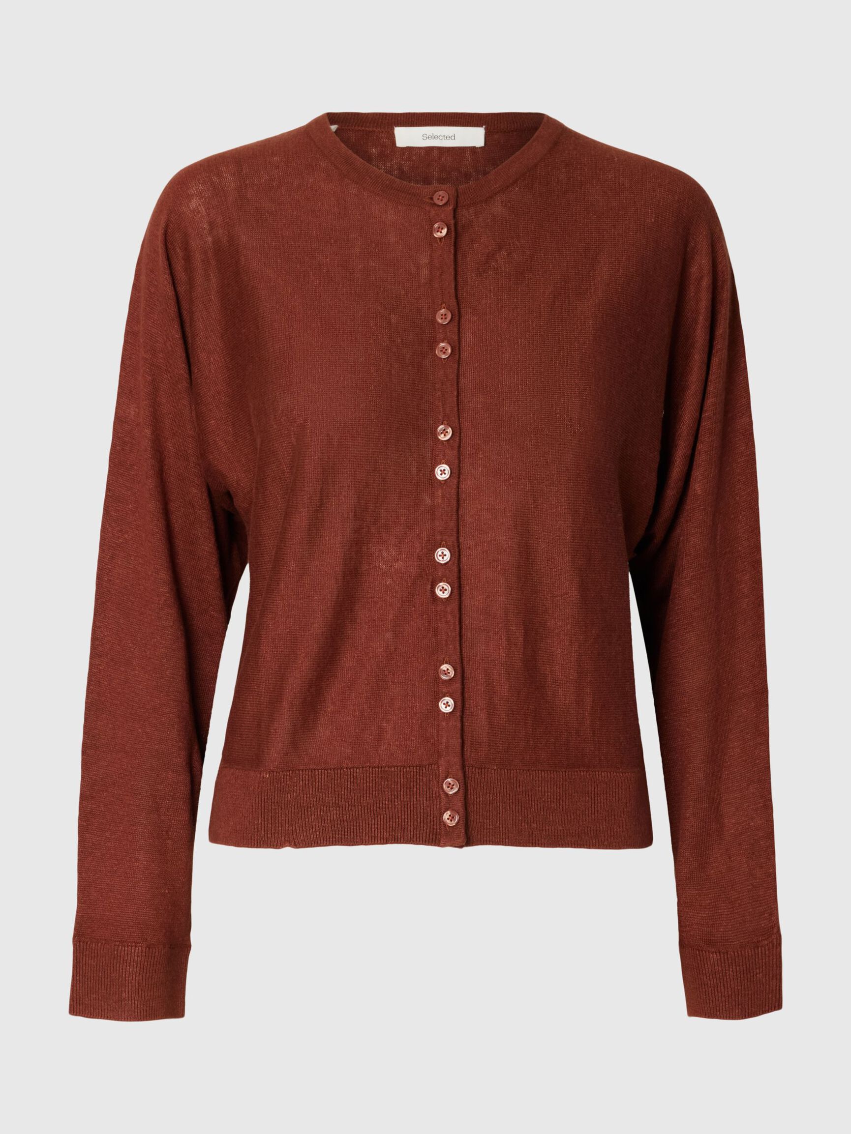CARDIGAN A MAGLIA, Cherry Mahogany, highres
