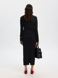 VISKOSEMIX STRICKJACKE, Black, highres