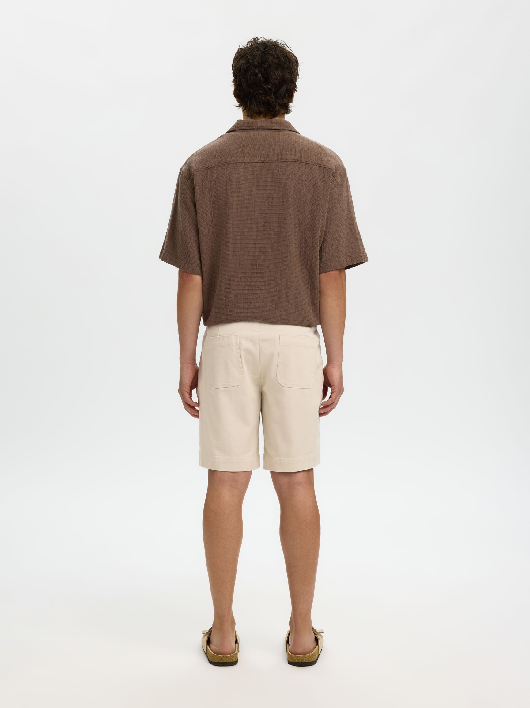 REGULAR FIT SHORTS, Oatmeal, highres