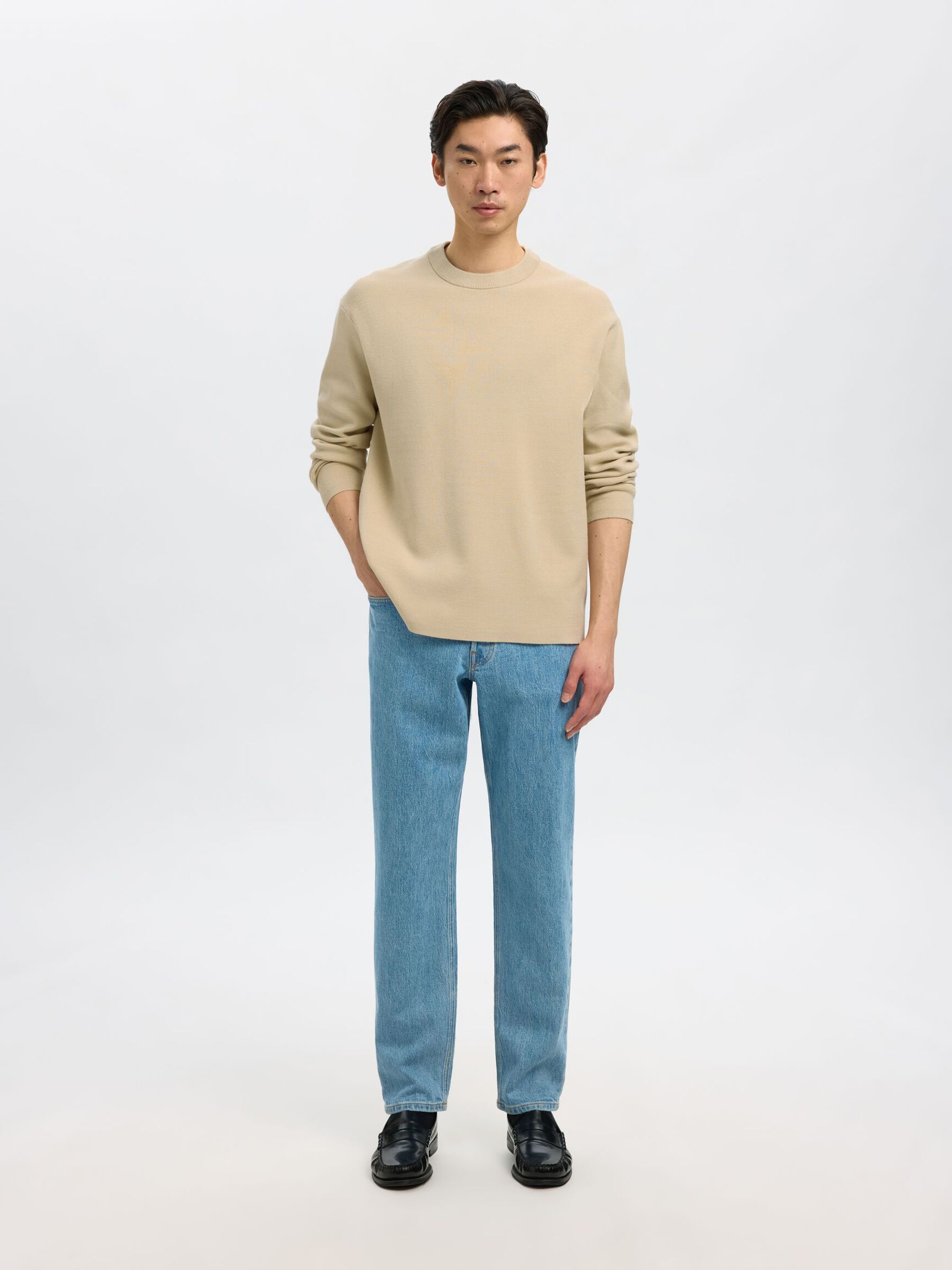 RELAXED FIT PULLOVER, Oatmeal, highres