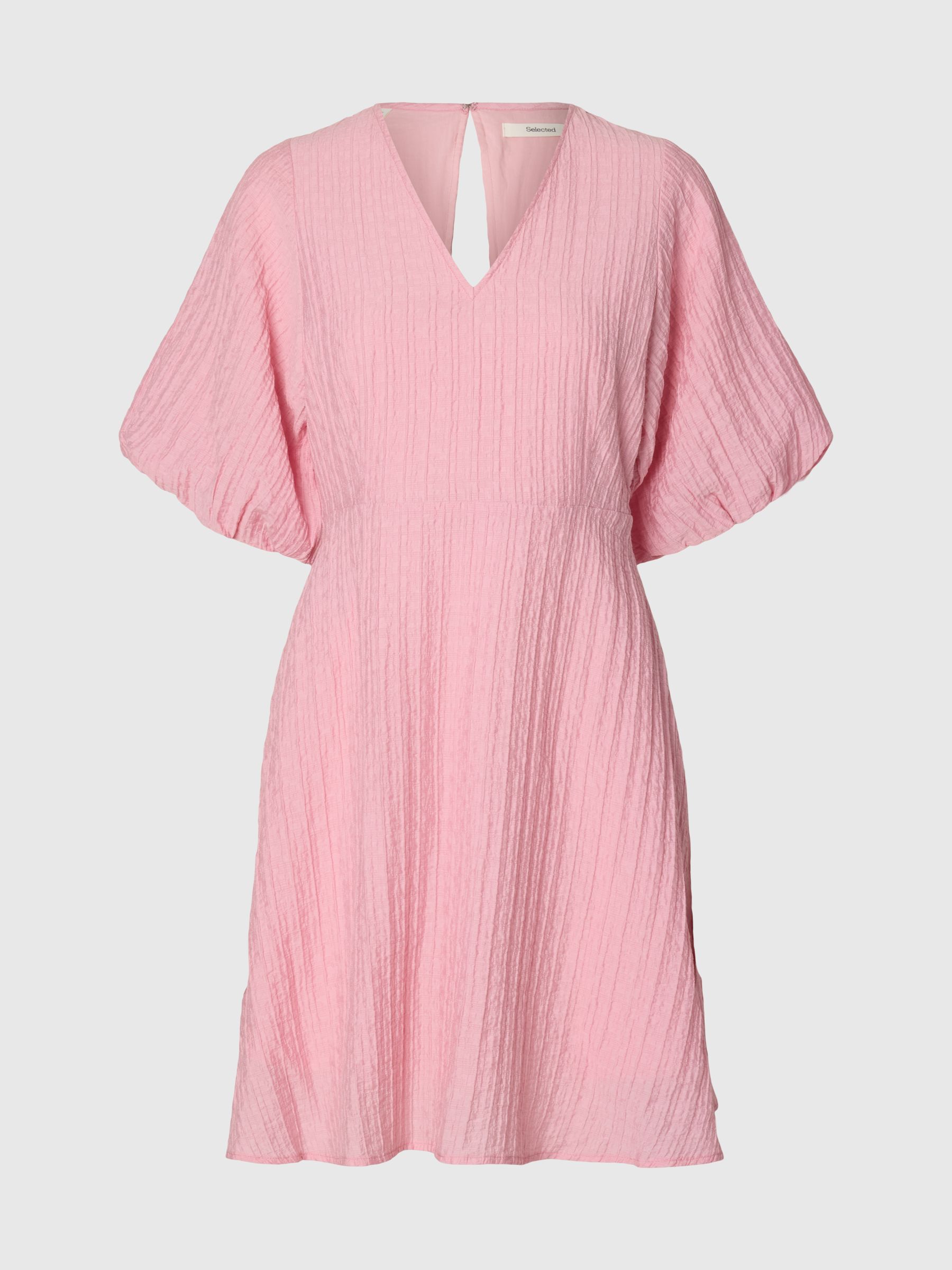 SHORT SLEEVED MINI DRESS, Bleached Mauve, highres