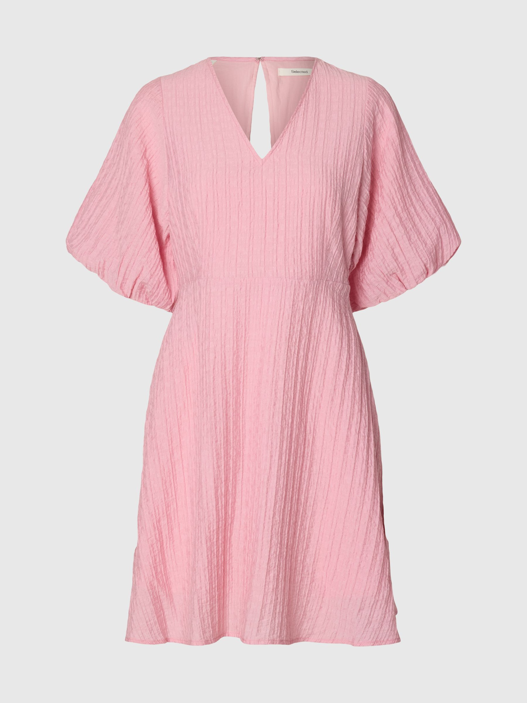 SHORT SLEEVED MINI DRESS, Bleached Mauve, highres