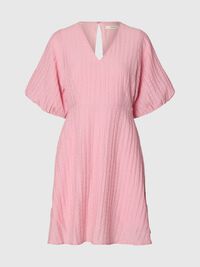 SHORT SLEEVED MINI DRESS, Bleached Mauve, highres