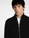 Selected ZIPPED HIGH NECK KNITTED CARDIGAN, Black, highres - 16096883_Black_006.jpg