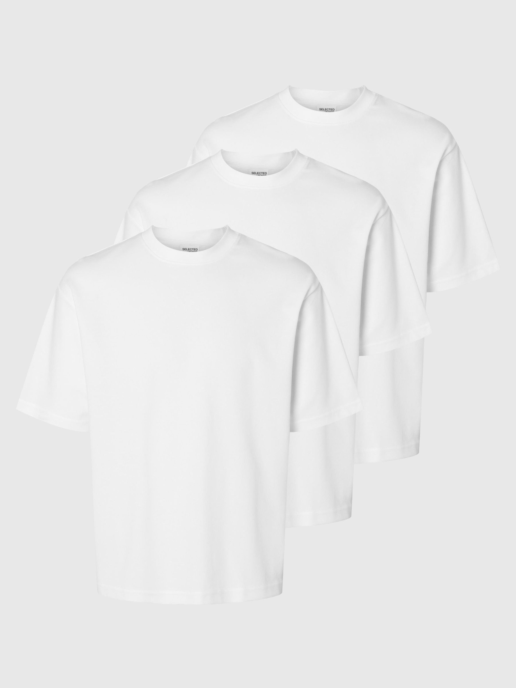 3 PACK LOOSE FIT T-SHIRT, Bright White, highres