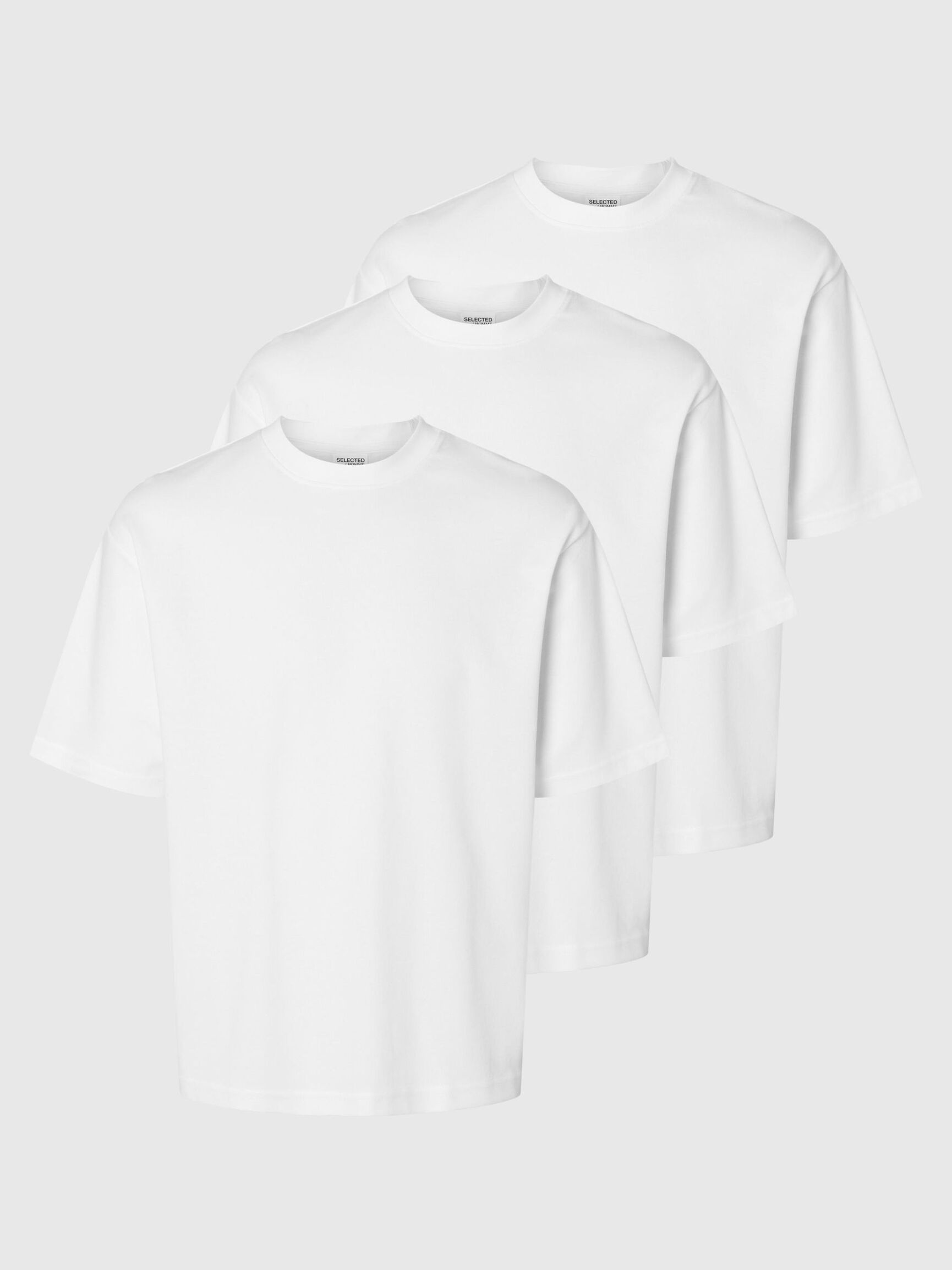 3ER-PACK LOOSE FIT T-SHIRT, Bright White, highres