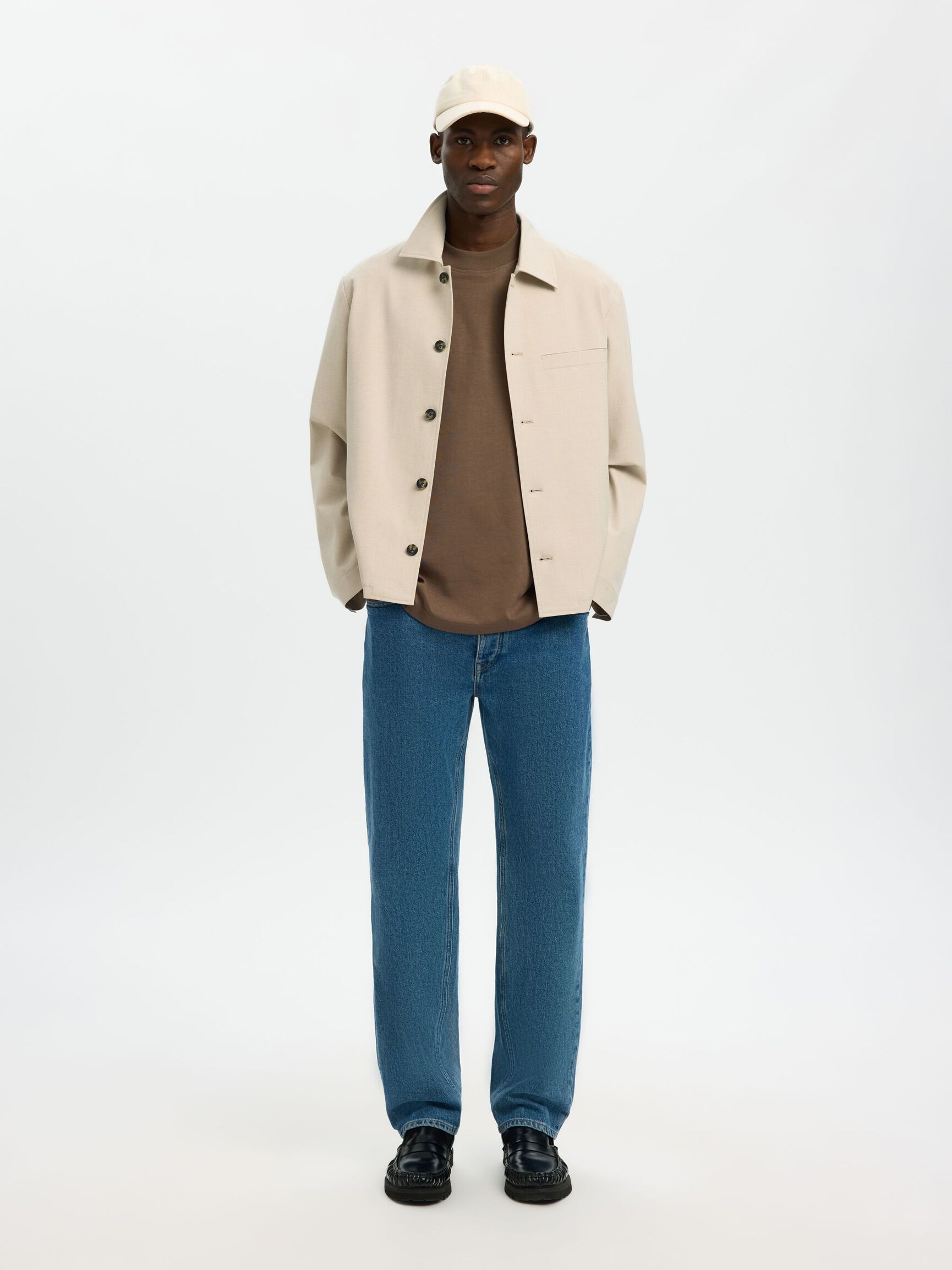 SHORT-SLEEVED RELAXED FIT T-SHIRT, Chocolate Chip, highres