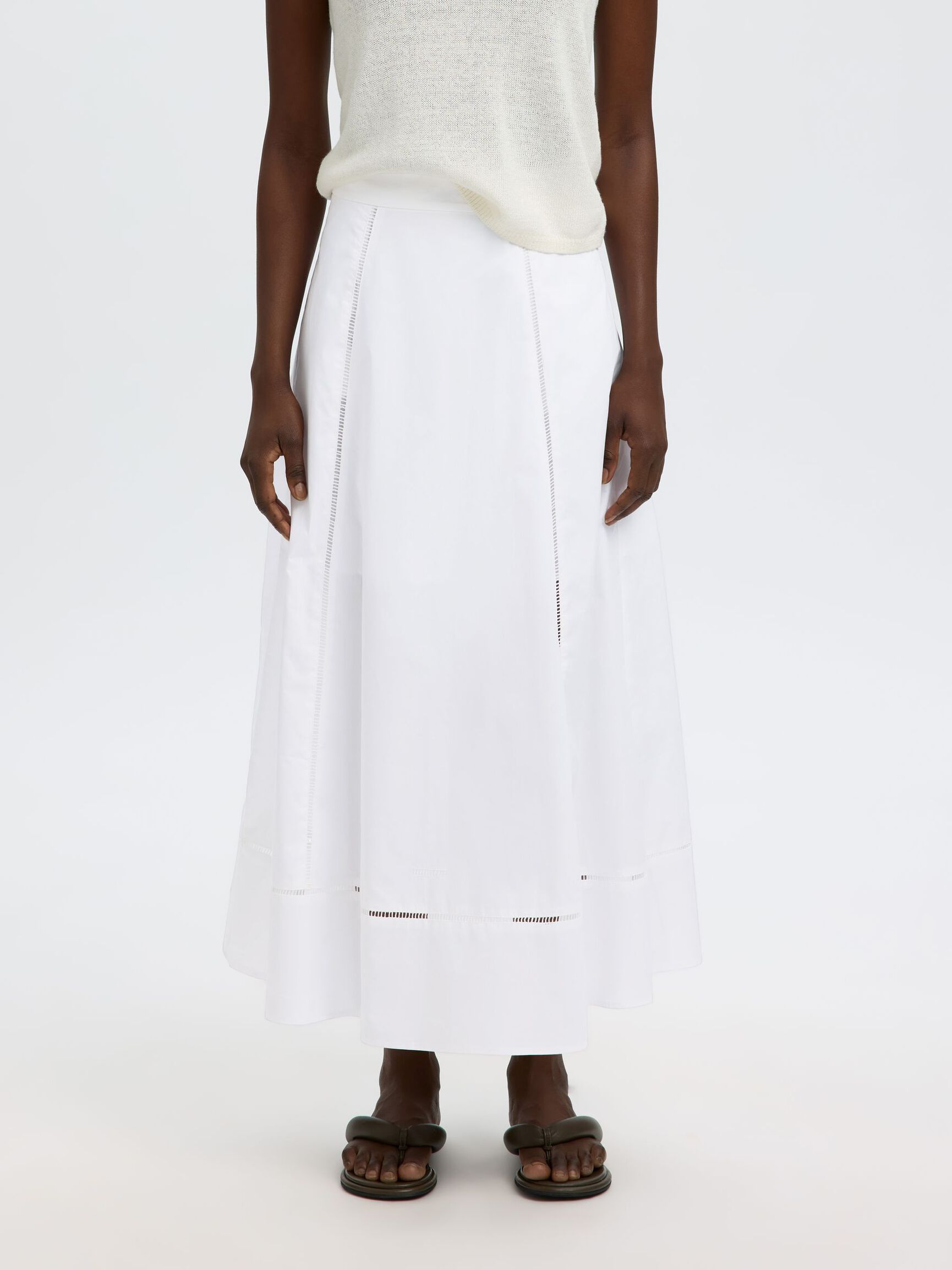 BAUMWOLL MAXIROCK, Bright White, highres