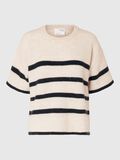 Selected SHORT-SLEEVED WOOL BLEND TOP, Birch, highres - 16093048_Birch_1113339_001.jpg